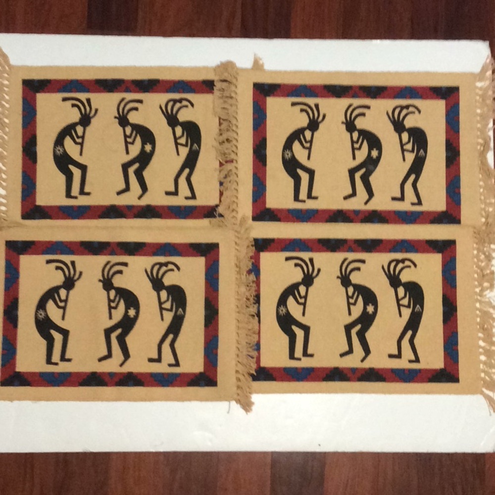 Vintage ElPaso Saddle Blanket Co Lot of 4 Cotton Placemats